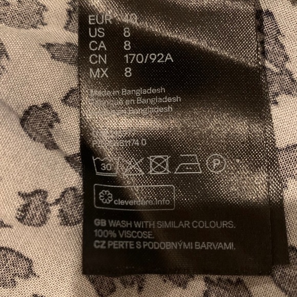 H&M Divided black green leopard print dress - Picture 4 of 4